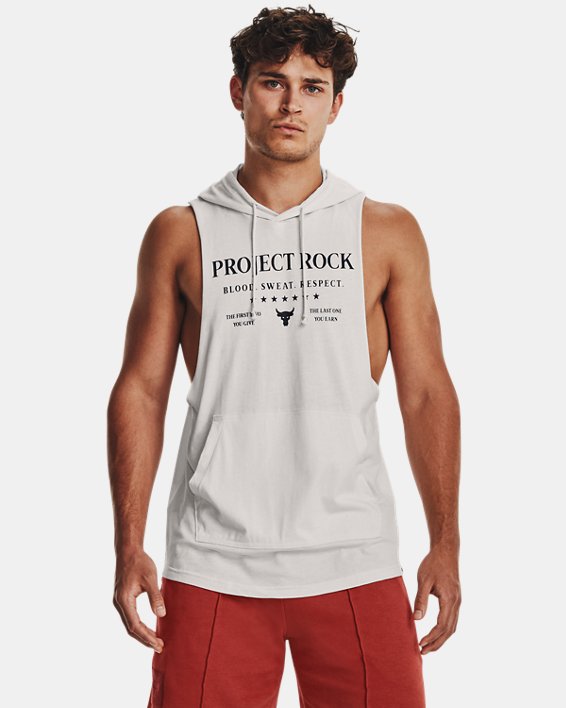 Men's Project Rock Sleeveless Hoodie in Green image number 0